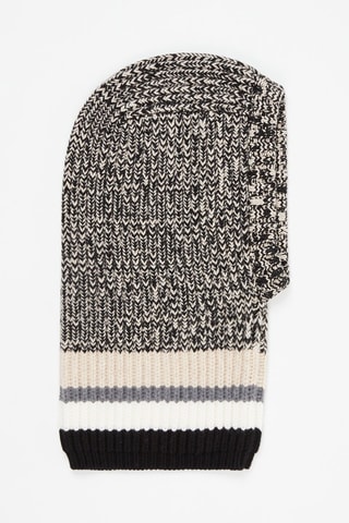 Cagoule en laine Noir chiné