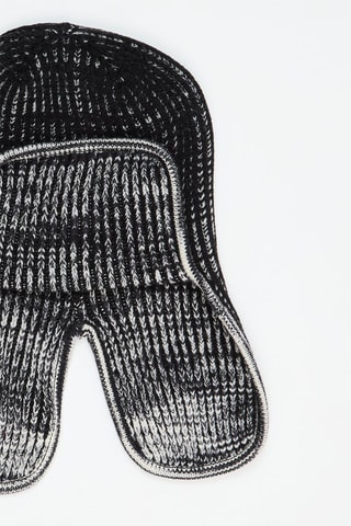 Bonnet aviateur en laine - Noir