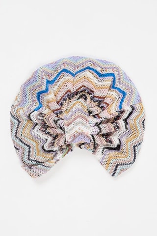 Turban - Blanc et mauve