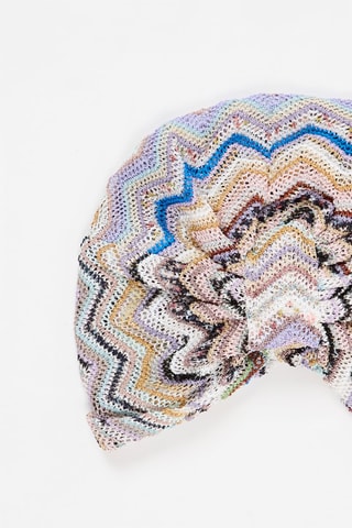 Turban - Blanc et mauve