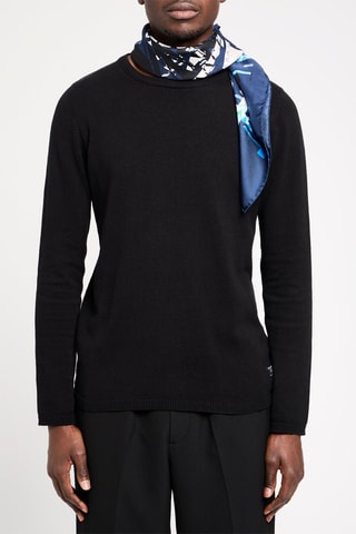 Carré en soie - Bleu marine