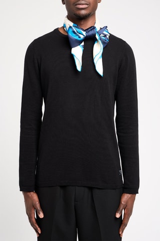 Carré en soie - Bleu marine