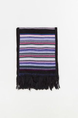 Echarpe en alpaga et mohair - Violet et noir