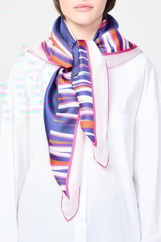 Carré en soie - Bleu marine