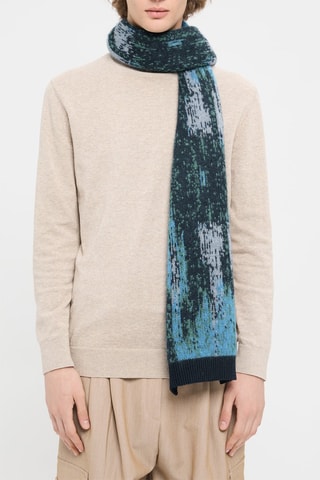 Echarpe en laine et mohair - Bleu marine