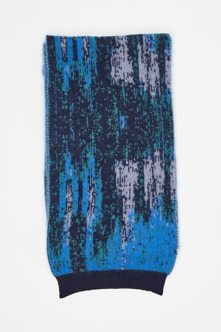 Echarpe en laine et mohair - Bleu marine