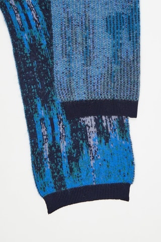 Echarpe en laine et mohair - Bleu marine