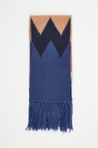 Echarpe en laine et mohair - Bleu marine