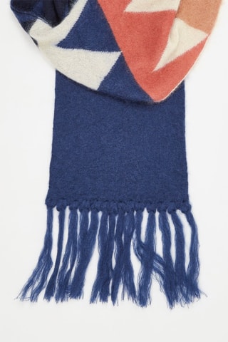 Echarpe en laine et mohair - Bleu marine