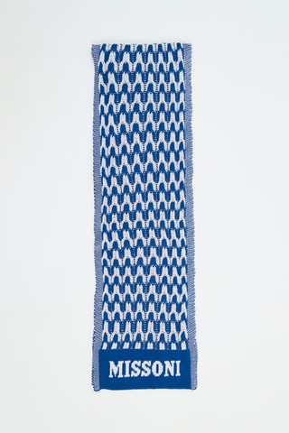 Echarpe - Bleu foncé et écru