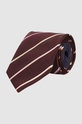 Cravate en soie Marron