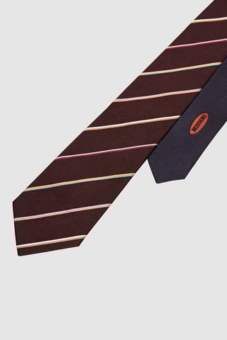 Cravate en soie Marron