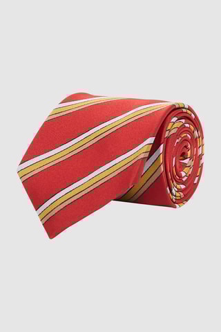 Cravate en soie Rouge