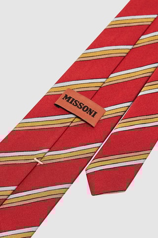 Cravate en soie Rouge