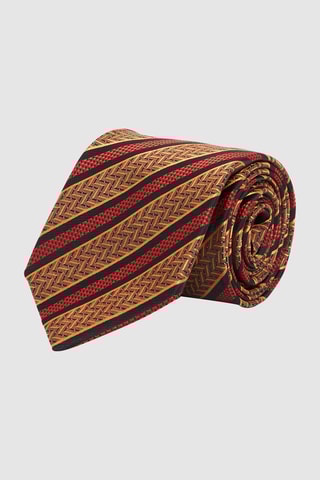 Cravate en soie Marron et noir