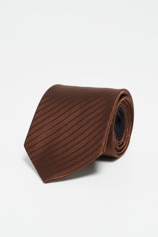 Cravate en soie Marron
