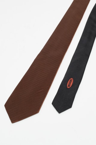 Cravate en soie Marron