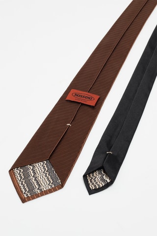 Cravate en soie Marron