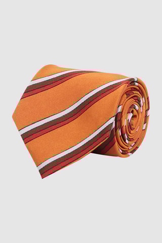 Cravate en soie Orange