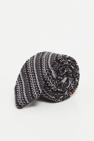 Cravate en laine Noir