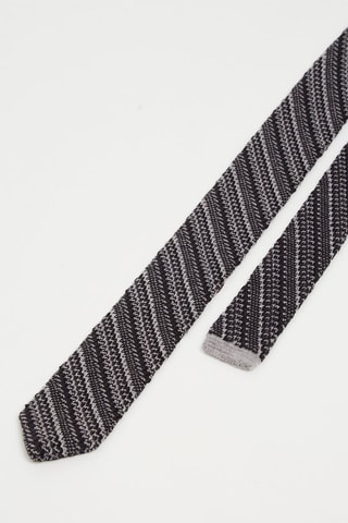 Cravate en laine Noir