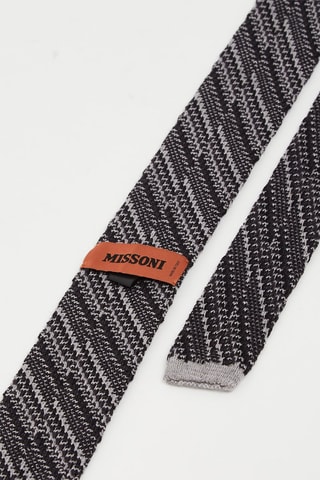 Cravate en laine Noir