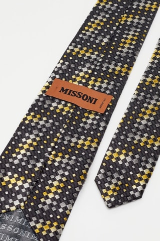 Cravate en soie Noir et jaune