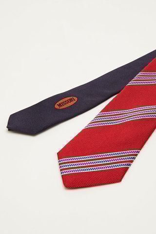 Cravate en soie Rouge