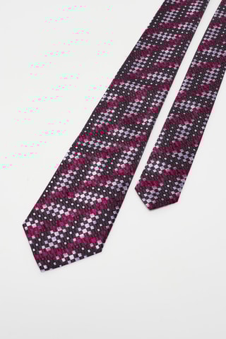 Cravate en soie Noir et fuchsia