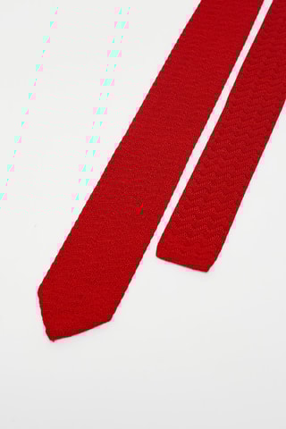 Cravate en soie Rouge