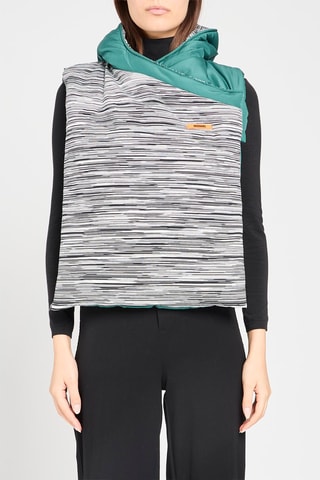 Plastron matelassé à capuche - Vert foncé