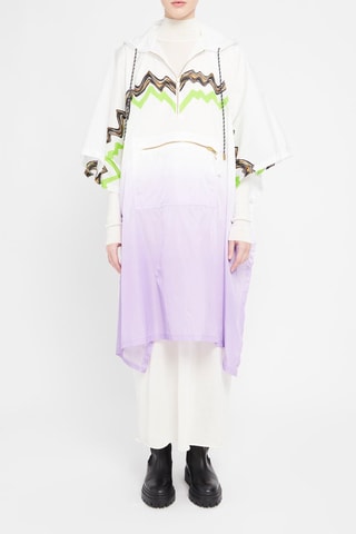 Poncho à capuche Blanc