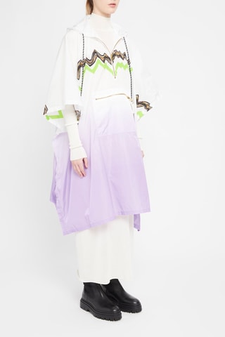 Poncho à capuche Blanc