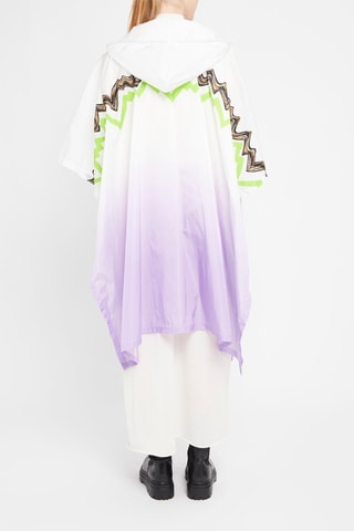 Poncho à capuche Blanc