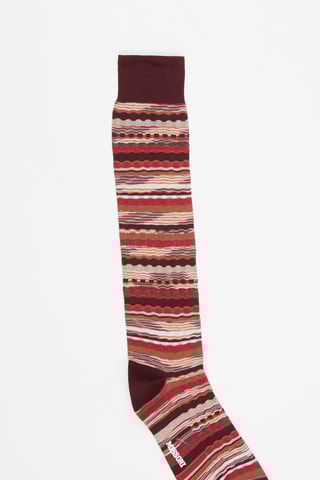 Chaussettes hautes Rouge et bordeaux