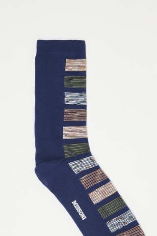 Chaussettes Bleu marine et corail