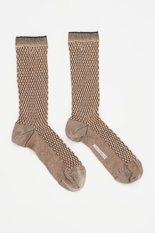 Chaussettes Rose poudré et gris chiné