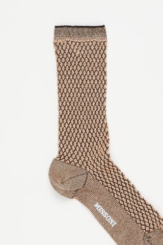 Chaussettes Rose poudré et gris chiné