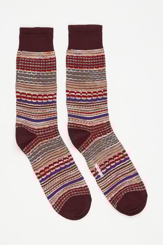 Chaussettes Marron foncé et écru