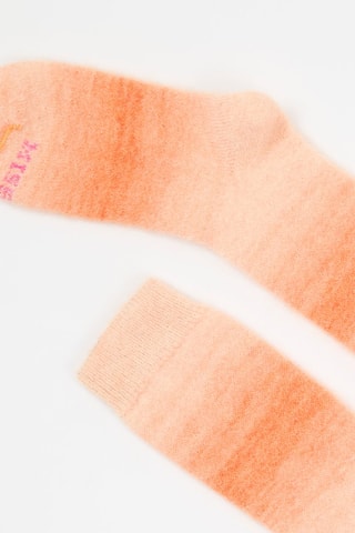 Chaussettes dip and dye en alpaga et mohair - Orange