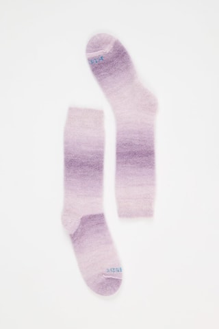 Chaussettes dip and dye en alpaga et mohair - Violet