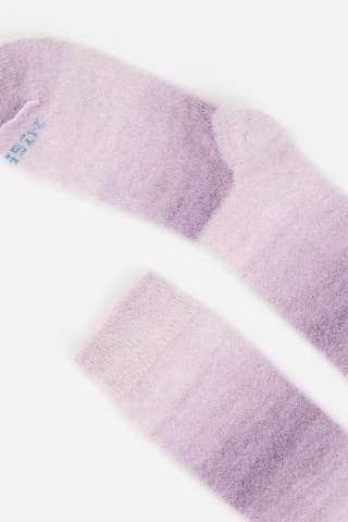Chaussettes dip and dye en alpaga et mohair - Violet