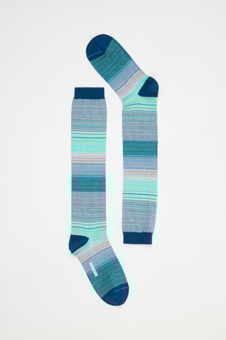 Chaussettes hautes - Bleu pétrole