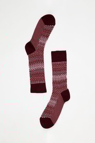 Chaussettes - Bordeaux et blanc