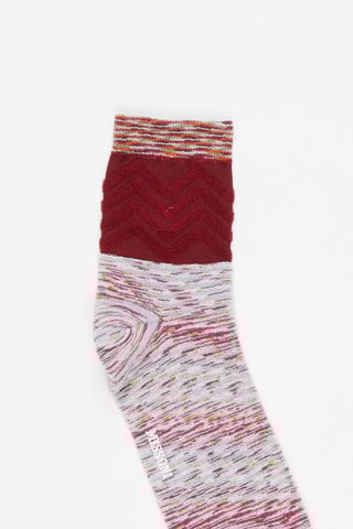 Chaussettes Bordeaux et blanc