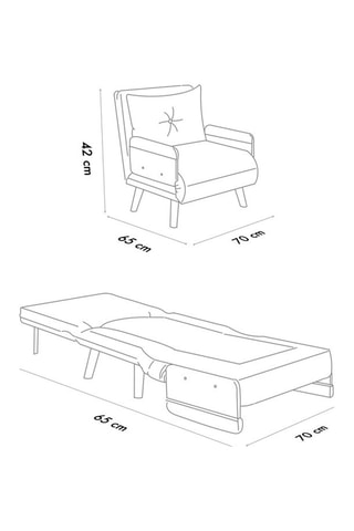 Fauteuil convertible - Rose 