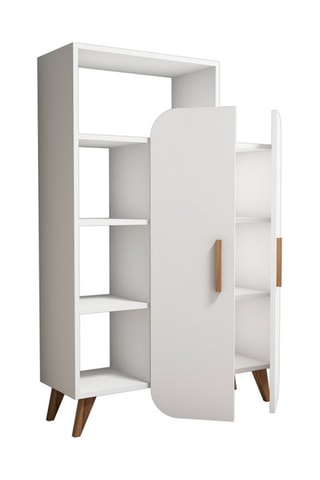 Bibliothèque et armoire intégrée 2 portes - 90 x 140 x 32 cm