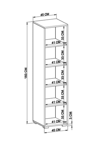 Armoire 1 porte Duru - 40 x 45/53 x 183 cm