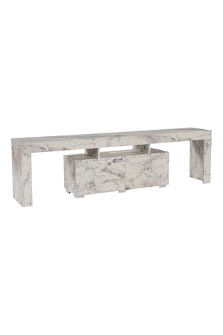 Meuble TV 2 abattants Enclave et gris - 180 x 50 x 31,3 cm