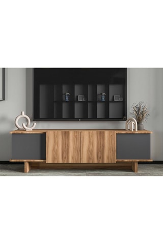 Meuble TV 4 portes Diana - 180 x 50 x 33 cm